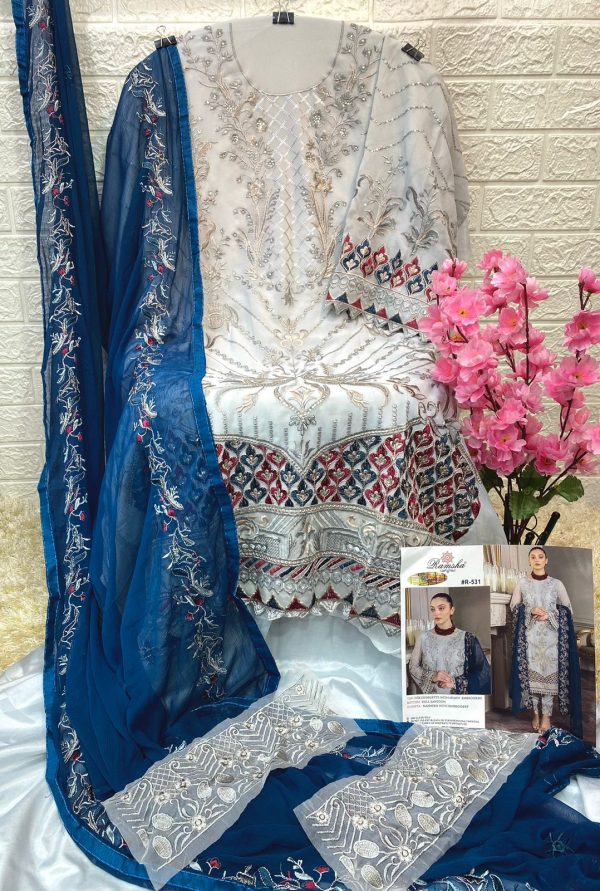 RAMSHA FASHION R 531 PAKISTANI SUITS MANUFACTURER