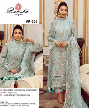 RAMSHA FASHION R 536 PAKISTANI SUITS MANUFACTURER