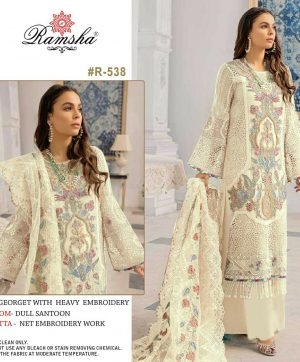 RAMSHA FASHION R 538 PAKISTANI SUITS IN INDIA