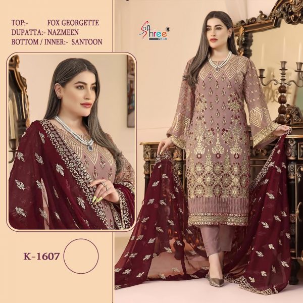 SHREE FABS K 1607 PAKISTANI SUITS MANUFACTURER