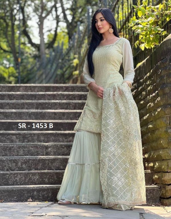 SHREE HARI SR 1453 B READYMADE TOP PLAZZO WITH DUPATTA