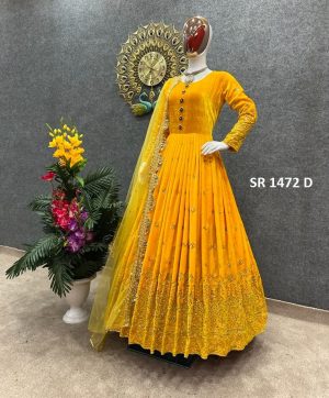 SHREE HARI SR 1472 D READYMADE GOWN WHOLESALER