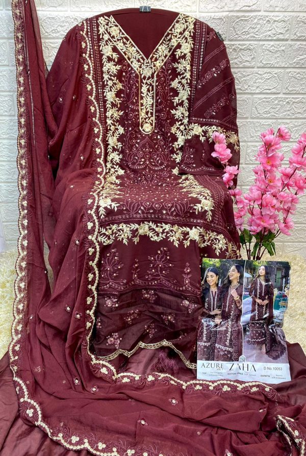 ZAHA 10053 AZURE VOL 1 PAKISTANI SUITS MANUFACTURER