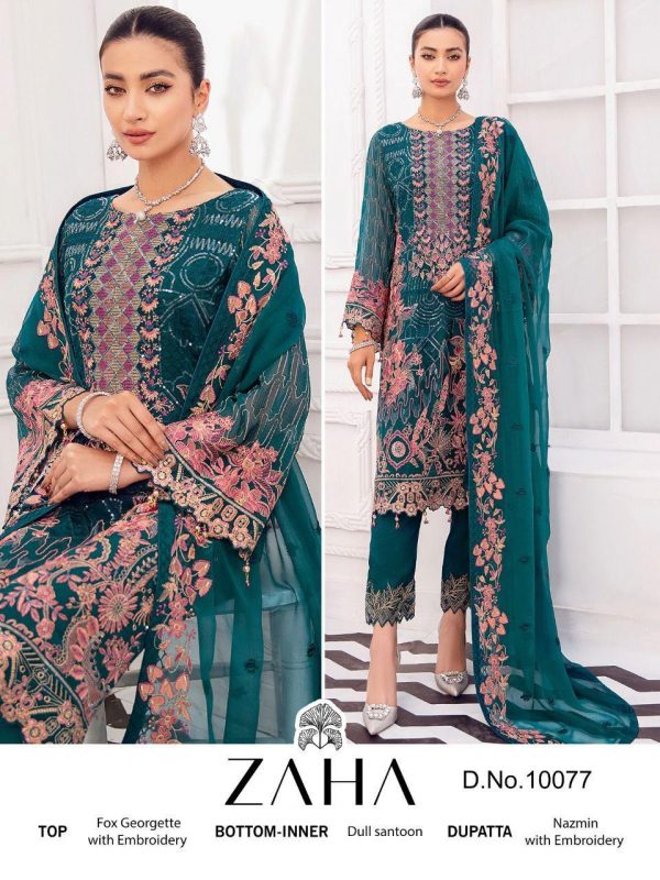 ZAHA 10077 PAKISTANI SUITS MANUFACTURER IN INDIA