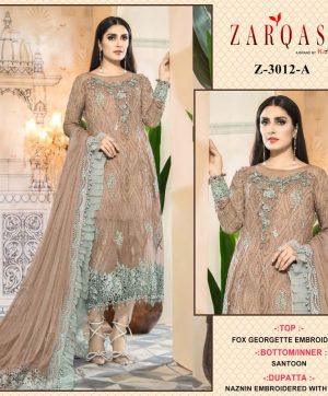 ZARQASH Z 3012 A PAKISTANI SUITS MANUFACTURER