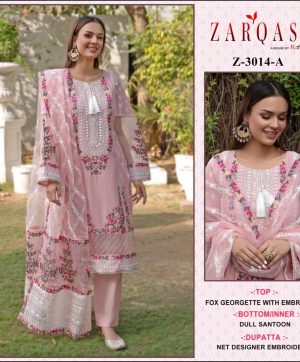 ZARQASH Z 3014 A PAKISTANI SUITS MANUFACTURER