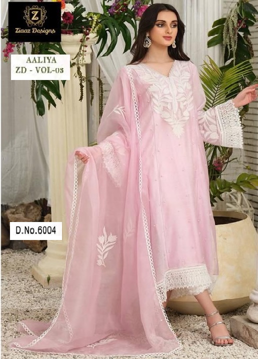 ZIAAZ 6004 AALIYA VOL 3 PAKISTANI SUITS MANUFACTURER