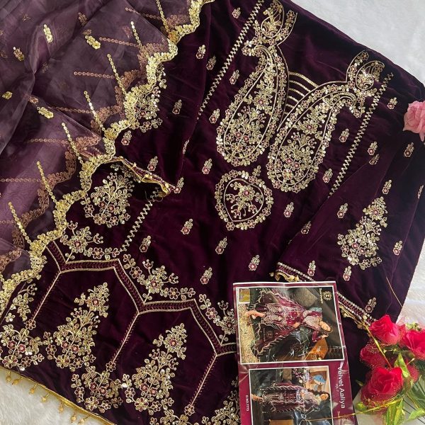 ZIAAZ DESIGNS 7773 AALIYA VOL 7 VELVET PAKISTANI SUITS