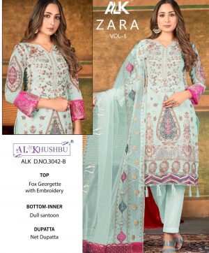 AL KHUSHBU 3042 B ZARA VOL 1 PAKISTANI SUITS IN INDIA