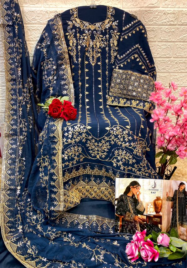 ALIF FASHION A 67 PAKISTANI SUITS MANUFACTURER