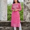 BLUE HILLS KURTI WITH EMBROIDERY WORK 1004