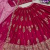 DESIGNER VELVET LEHENGA CHOLI IN WHOLESALE PRICE 02