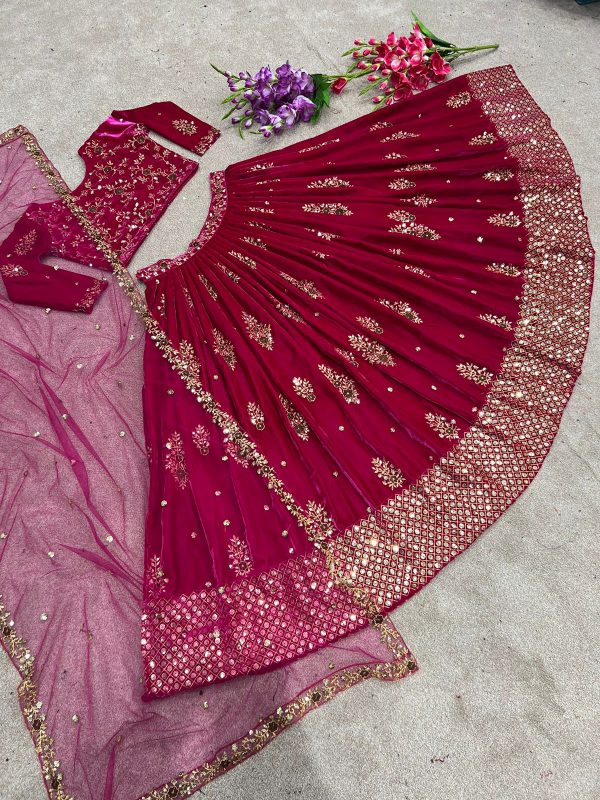 DESIGNER VELVET LEHENGA CHOLI IN WHOLESALE PRICE 02