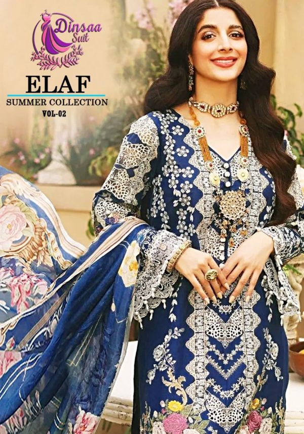 DINSAA DS 125 ELAF SUMMER COLLECTION VOL 2 PAKISTANI SUITS