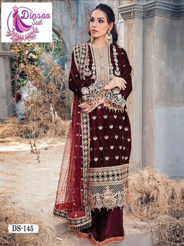 DINSAA DS 145 ANAYA VOL 1 VELVET PAKISTANI SUITS IN INDIA