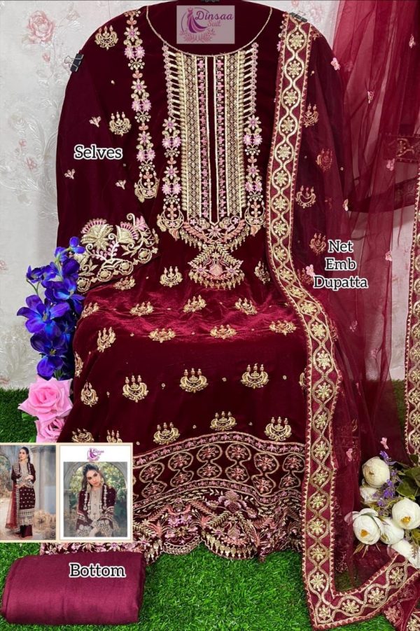 DINSAA DS 145 ANAYA VOL 1 VELVET PAKISTANI SUITS IN INDIA