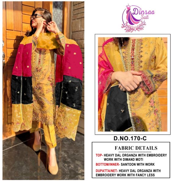 DINSAA SUIT 170 C PAKISTANI SUITS MANUFACTURER