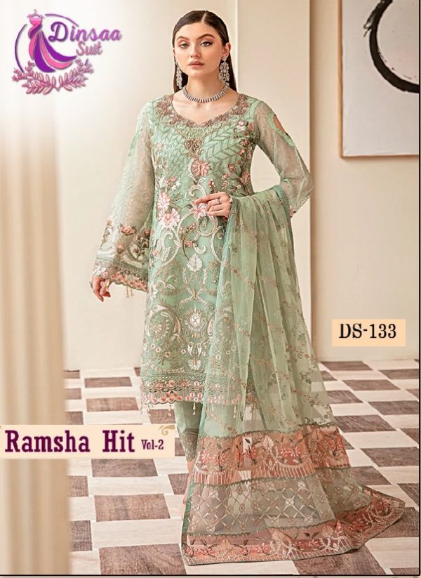 DINSAA SUIT DS 133 RAMSHA HIT VOL 2 PAKISTANI SUITS