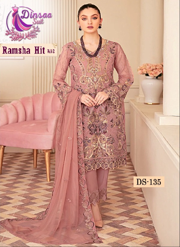 DINSAA SUIT DS 135 RAMSHA HIT VOL 2 PAKISTANI SUITS