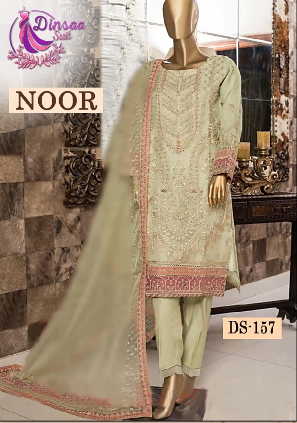 DINSAA SUIT DS 157 NOOR PAKISTANI SUITS MANUFACTURER