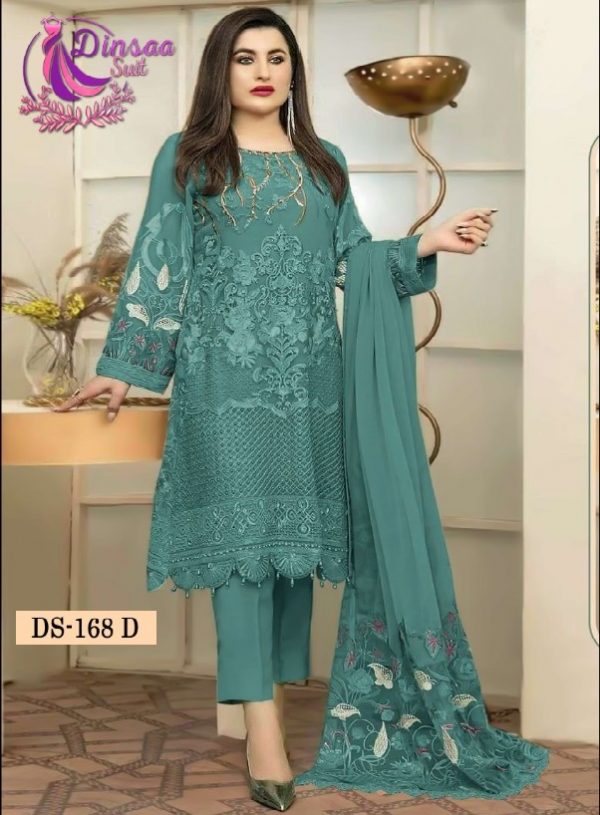 DINSAA SUIT DS 168 D PAKISTANI SUITS MANUFACTURER