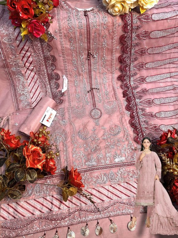 FEPIC C 1258 B ROSEMEEN PAKISTANI SUITS WHOLESALE