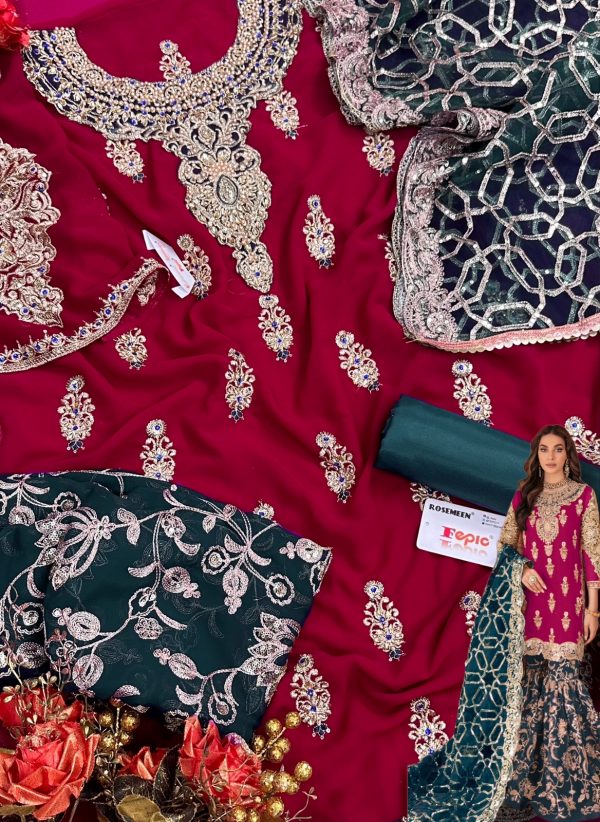 FEPIC D 5407 B ROSEMEEN PAKISTANI SUITS IN INDIA