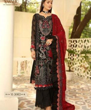 MAHNUR FASHION 3002 VOL 3 PAKISTANI SUITS MANUFACTURER