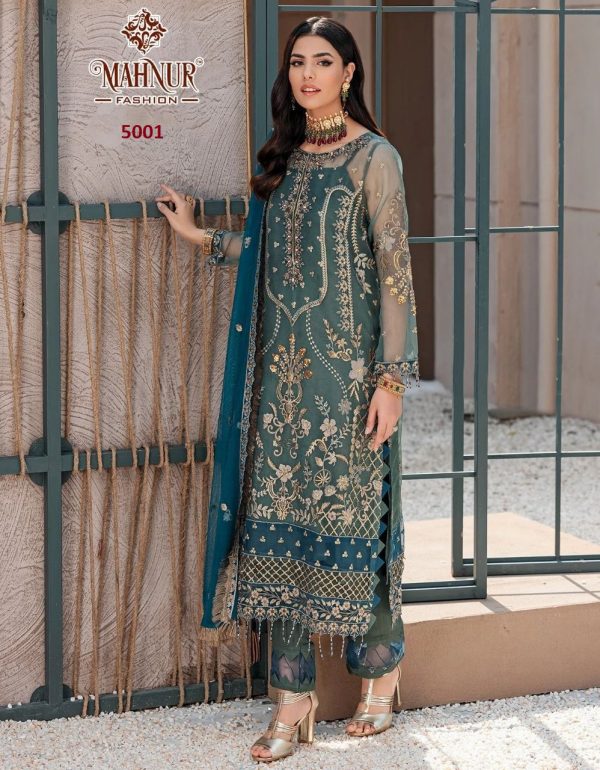 MAHNUR FASHION 5001 PAKISTANI SUITS MANUFACTURER