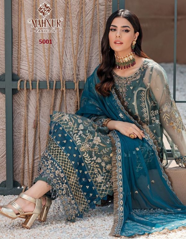 MAHNUR FASHION 5001 PAKISTANI SUITS MANUFACTURER