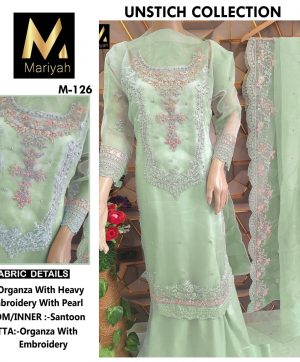 MARIYAH DESIGNER M 126 PAKISTANI SUITS MANUFACTURER