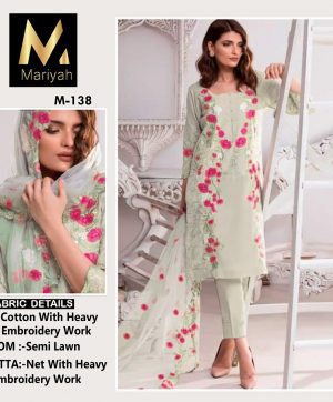 MARIYAH DESIGNER M 138 PAKISTANI SUITS IN LOWEST PRICE