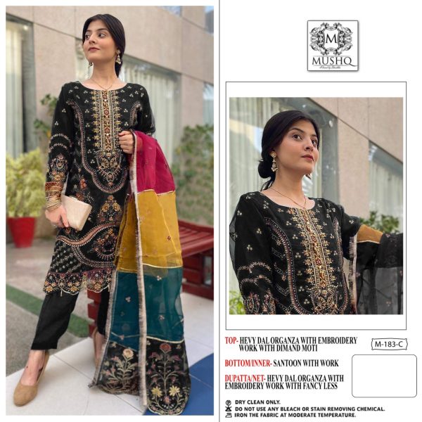 MUSHQ M 183 C PAKISTANI SUITS MANUFACTURER