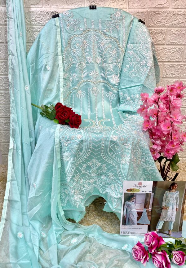 RAMSHA FASHION R 517 A PAKISTANI SUITS MANUFACTURER