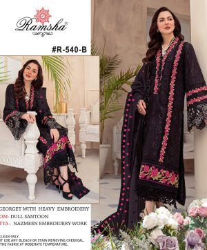 RAMSHA FASHION R 540 B PAKISTANI SUITS MANUFACTURER