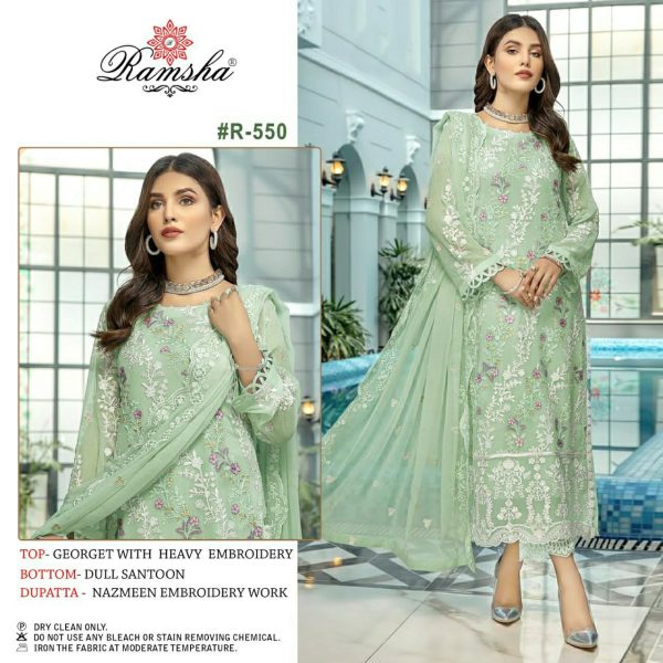 RAMSHA FASHION R 550 PAKISTANI SUITS MANUFACTURER