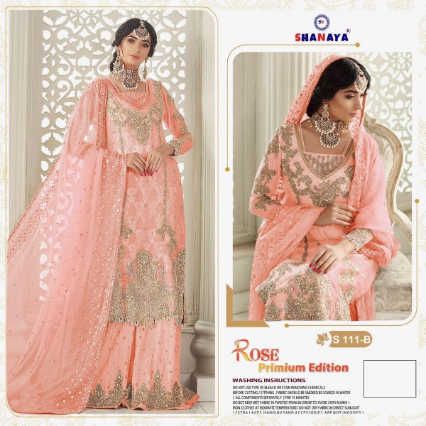 SHANAYA FASHION S 111 B ROSE PREMIUM PAKISTANI SUITS