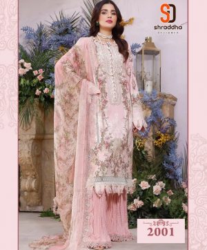 SHRADDHA DESIGNER 2001 FIRDOUS REMIX PAKISTANI SUITS