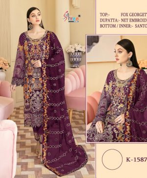 SHREE FABS K 1587 B PAKISTANI SUITS MANUFACTURER