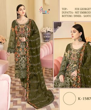 SHREE FABS K 1587 C PAKISTANI SUITS MANUFACTURER