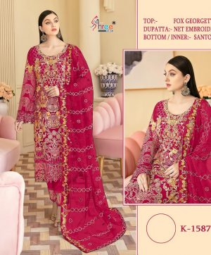 SHREE FABS K 1587 D PAKISTANI SUITS MANUFACTURER