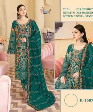 SHREE FABS K 1587 E PAKISTANI SUITS MANUFACTURER