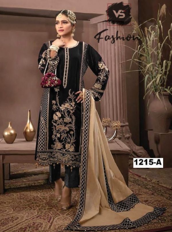 VS FASHION 1215 A VELVET PAKISTANI SUITS IN INDIA