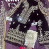 VS FASHION WINE VELVET PAKISTANI SUITS IN INDIA