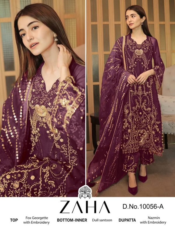 ZAHA 10056 A MALIKA PAKISTANI SUITS IN INDIA