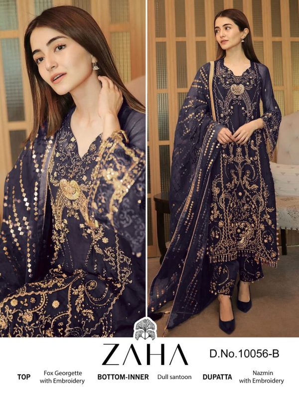 ZAHA 10056 B MALIKA PAKISTANI SUITS IN INDIA