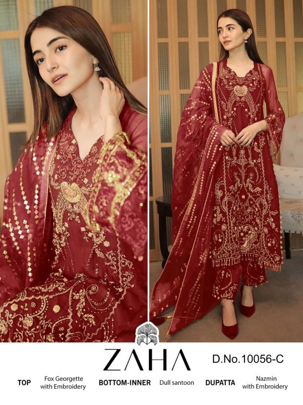 ZAHA 10056 C MALIKA PAKISTANI SUITS IN INDIA