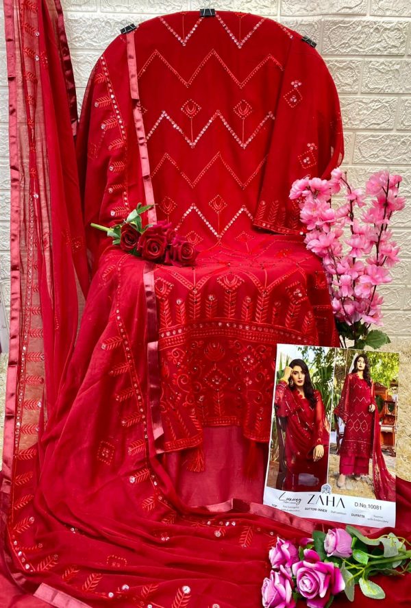 ZAHA 10081 LUXURY PAKISTANI SUITS MANUFACTURER