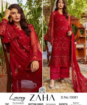 ZAHA 10081 LUXURY PAKISTANI SUITS MANUFACTURER