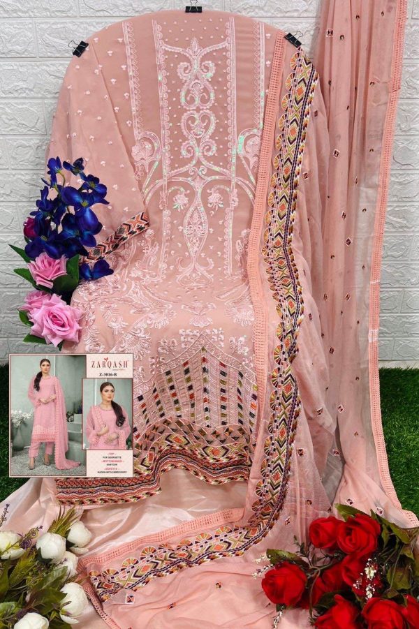 ZARQASH Z 3016 B PAKISTANI SUITS MANUFACTURER